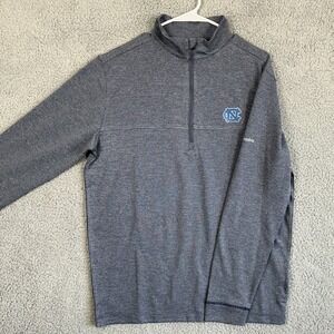 North Carolina Tarheels Sweatshirt Quarter ZIp Mens Medium Blue Columbia Golf